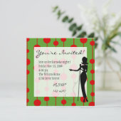 Lounge Singer-kerstkleuren Kaart (Staand voorkant)