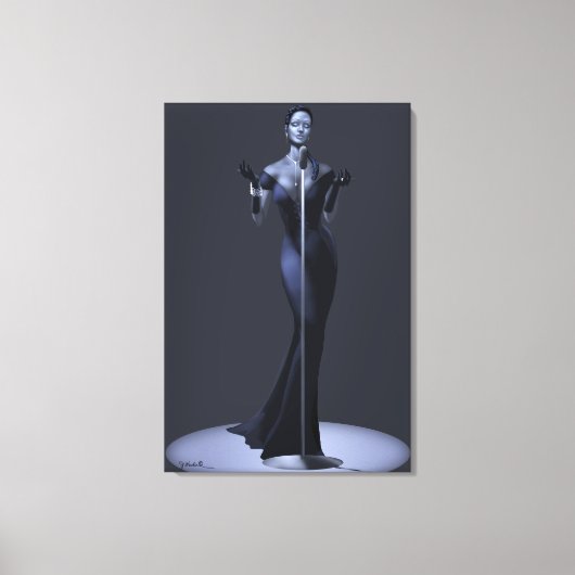 Lounge Singer Wrapped Canvas en Posters Afdruk (Voorkant)