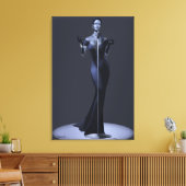 Lounge Singer Wrapped Canvas en Posters Afdruk (Insitu (Woonkamer))