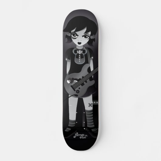 LoungeKat Skateboard: Bass Girl Persoonlijk Skateboard (Voorkant)