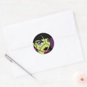 LoungeKat Sticker: 80's Zombie Ronde Sticker (Envelop)