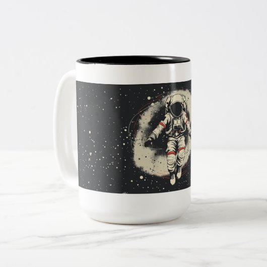 Loungen in de ruimte Mok (Voorkant links)