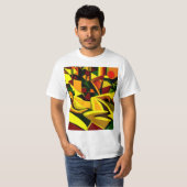 Loungen op bed t-shirt (Voorkant volledig)