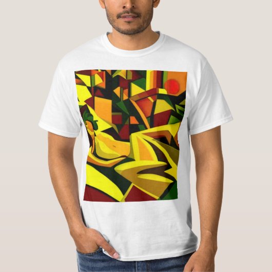 Loungen op bed t-shirt (Voorkant)