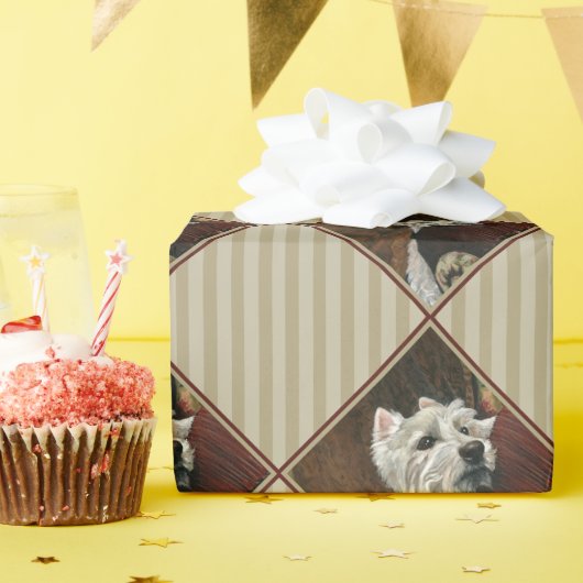 Loungen Westie op de bank Cadeaupapier (Verjaardagsfeest)
