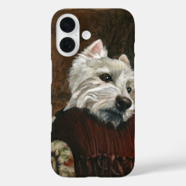 Loungen Westie op de bank iPhone 16 Hoesje