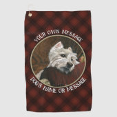 Loungen Westie op de bank Golfhanddoek (Voorkant)