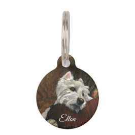 Loungen Westie op de bank Huisdierpenning