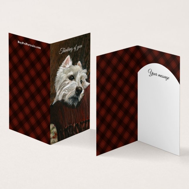 Loungen Westie op de bank Kaart (Binnen en buitenkant)