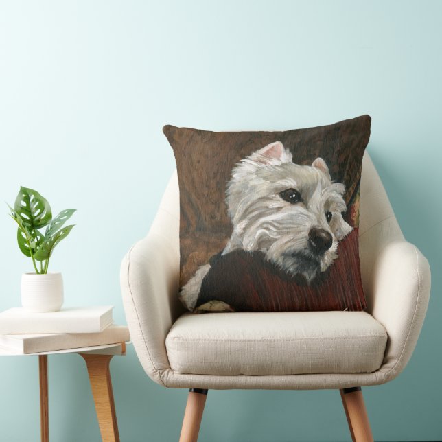 Loungen Westie op de bank Kussen (Stoel)