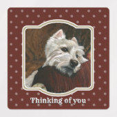 Loungen Westie op de bank Labels (Design 1)