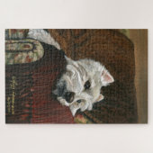 Loungen Westie op de bank Legpuzzel (Horizontaal)