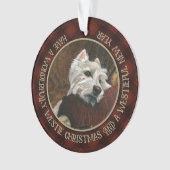 Loungen Westie op de bank Ornament (voorkant)