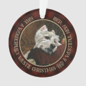 Loungen Westie op de bank Ornament (voorkant)