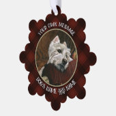 Loungen Westie op de bank Ornament Kaart (Links)