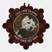 Loungen Westie op de bank Ornament Kaart (Voorkant)