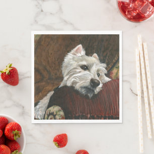 Loungen Westie op de bank Servet