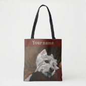 Loungen Westie op de bank Tote Bag (Voorkant)