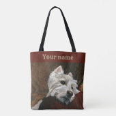 Loungen Westie op de bank Tote Bag (Achterkant)
