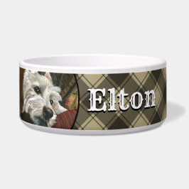 Loungen Westie op de bank Voerbakje