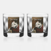 Loungen Westie op de bank Whisky Glas (Voorkant)