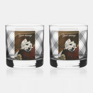 Loungen Westie op de bank Whisky Glas