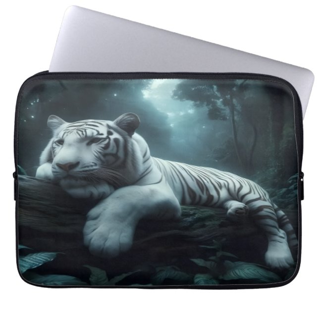 Loungen Witte Bangle Laptop Mouw Sleeve (Voorkant)