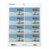 Lounges op het strand etiket (Full Sheet)