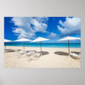 Lounges op het strand poster (Voorkant)