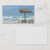 Lounges op het strand visitekaartje (Voorkant / Achterkant)