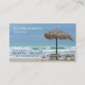 Lounges op het strand visitekaartje (Voorkant)