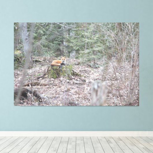 loungevos canvas afdruk (Insitu (Houten vloer))