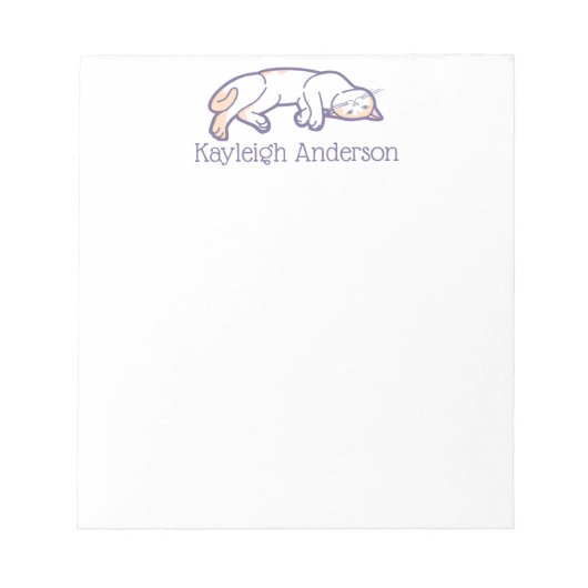 Lounging Cat Notitieblok (Voorkant)