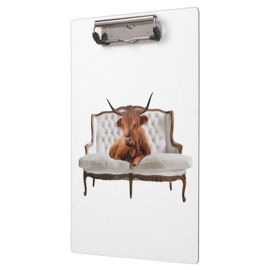 Lounging Highland Scottish Koe Clipboard Klembord (Links)