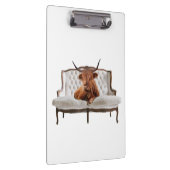 Lounging Highland Scottish Koe Clipboard Klembord (Rechts)