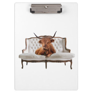 Lounging Highland Scottish Koe Clipboard Klembord