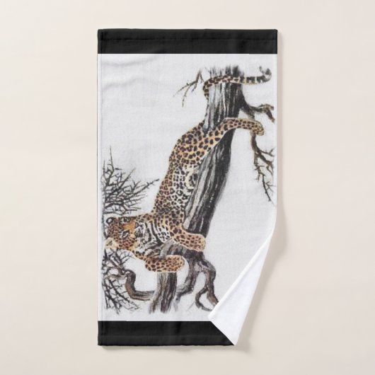 Lounging Leopard Bad Handdoek (Handdoek)
