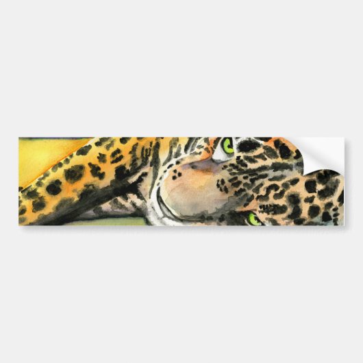 Lounging Leopard Bumpersticker (Voorkant)