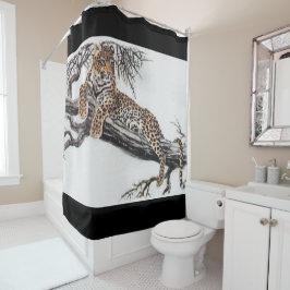 Lounging Leopard Shower Curtain Douchegordijn