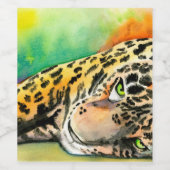 Lounging Leopard Wijn Etiket (Enkel label)