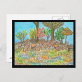 Lounging onder de bomen briefkaart (Voorkant / Achterkant)