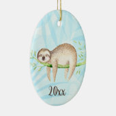 Lounging Sloth Keepomwille  jaar Keramisch Ornament (Rechts)
