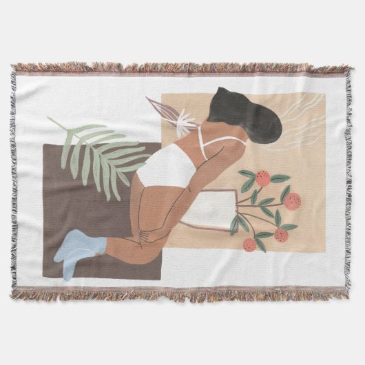 Lounging Woman Deken (Voorkant)