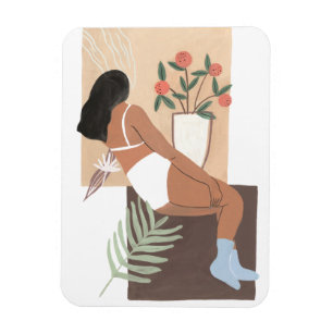 Lounging Woman Magneet