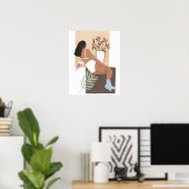 Lounging Woman Poster (Thuiskantoor)
