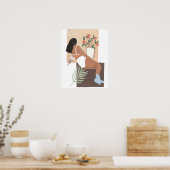 Lounging Woman Poster (Keuken)