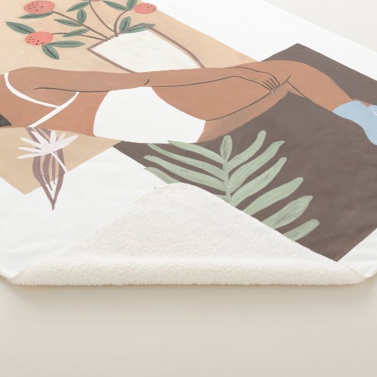 Lounging Woman Sherpa Deken (3/4)