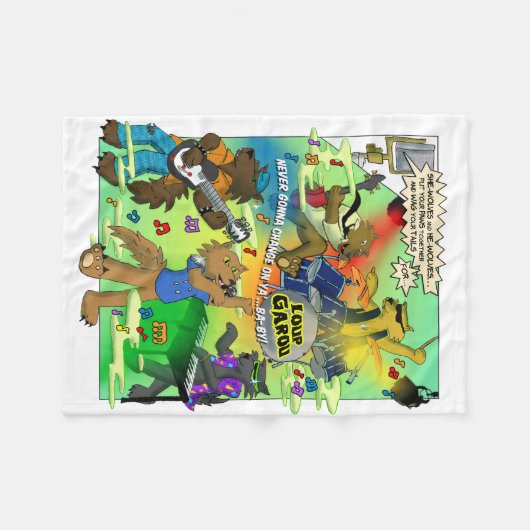 LOUP GAROU Blanket Fleece Deken (Voorkant (Horizontaal))