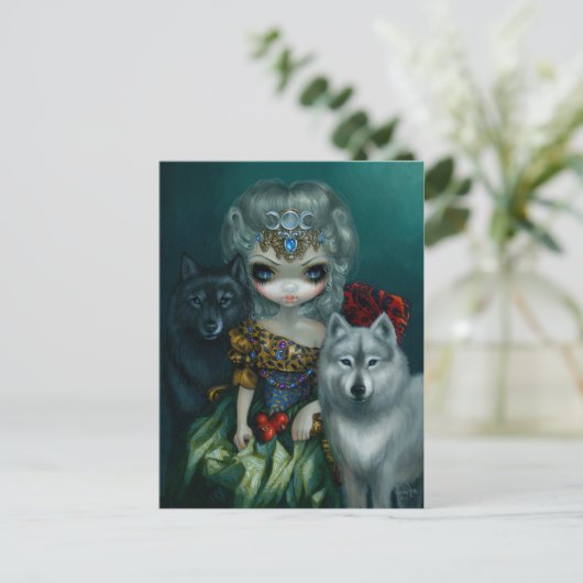 "Loup-Garou: Briefkaart La Grande Prêtresse" (Staand voorkant)