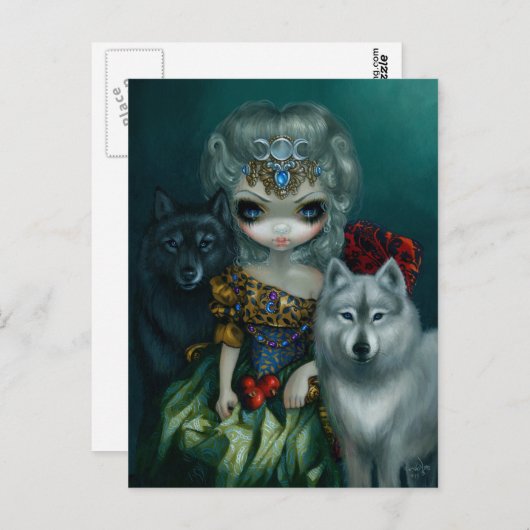 "Loup-Garou:  Briefkaart La Grande Prêtresse" (Voorkant / Achterkant)